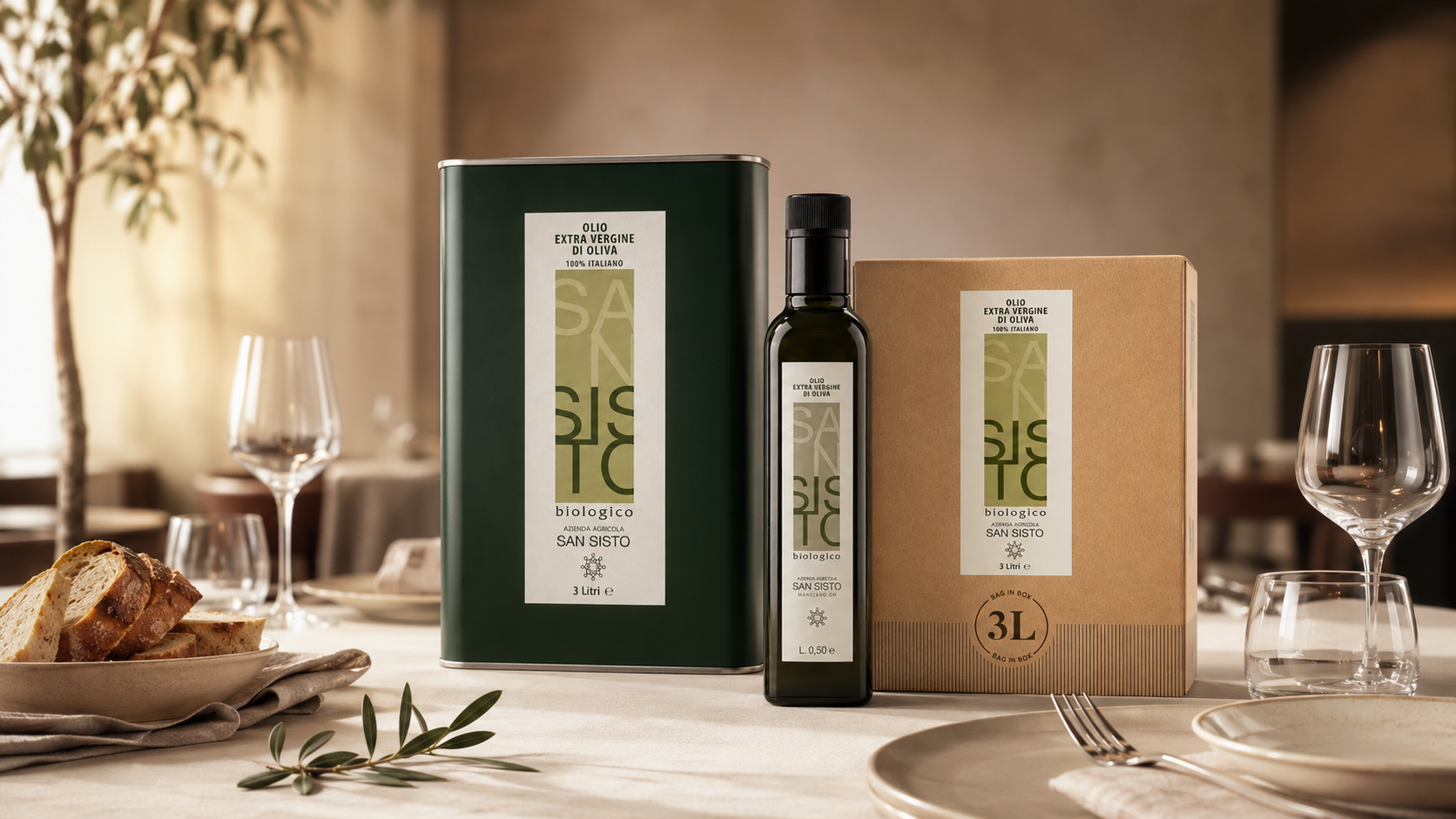 Olio Bio San Sisto ambientato
